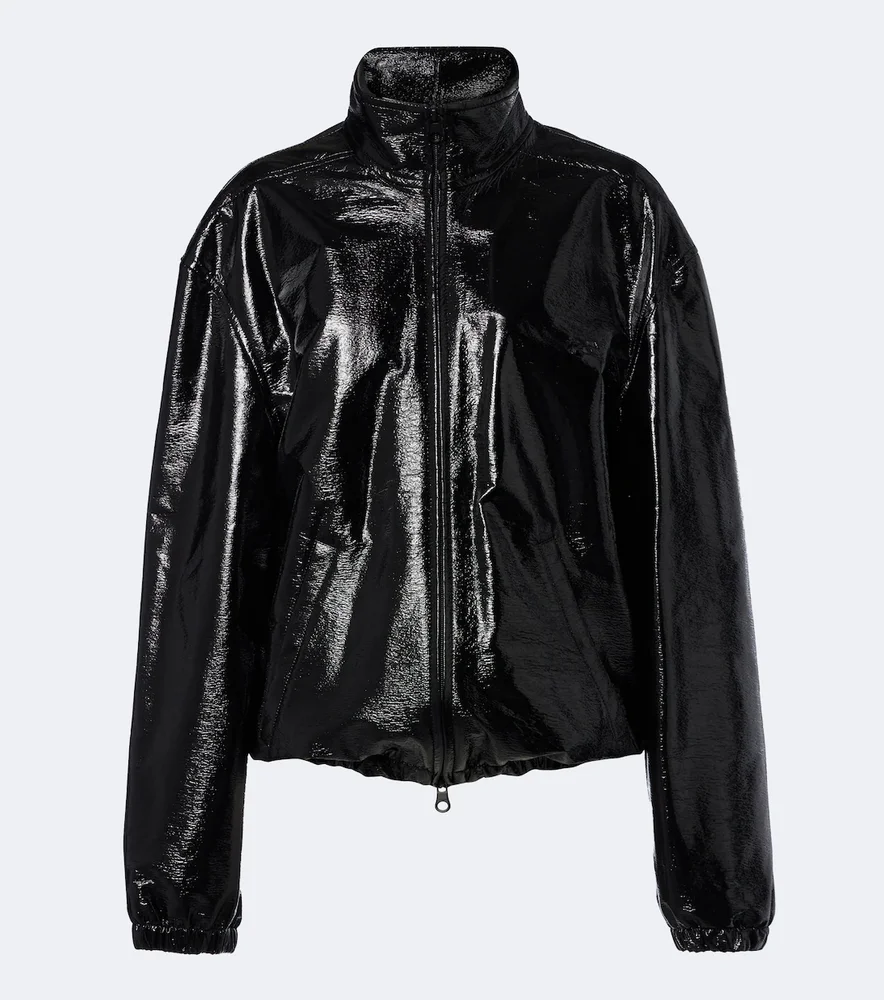 Vinyl blouson jacket
