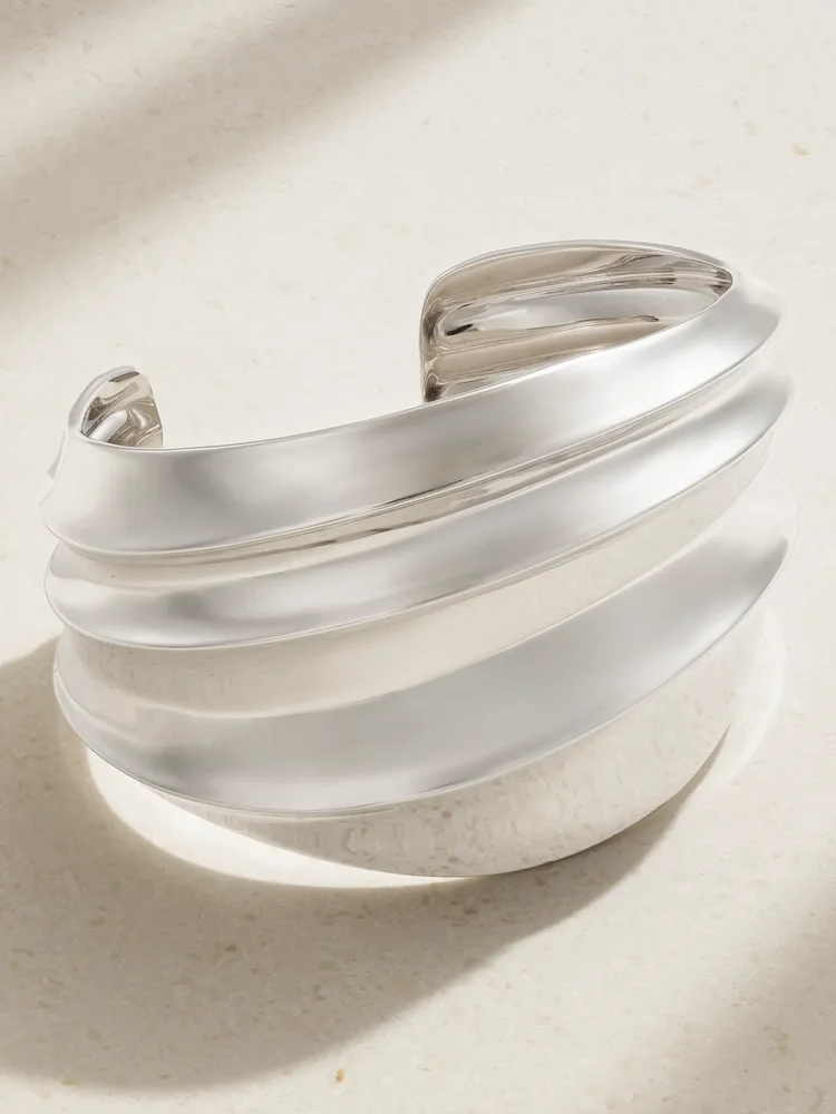 Flux recycled sterling silver cuff