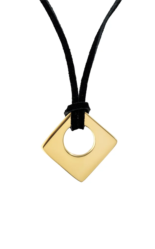 Blocco 18K Yellow Gold Diamond Necklace