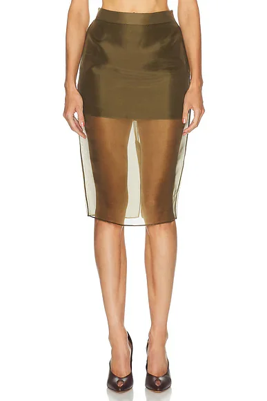 Elda Silk Midi Skirt
