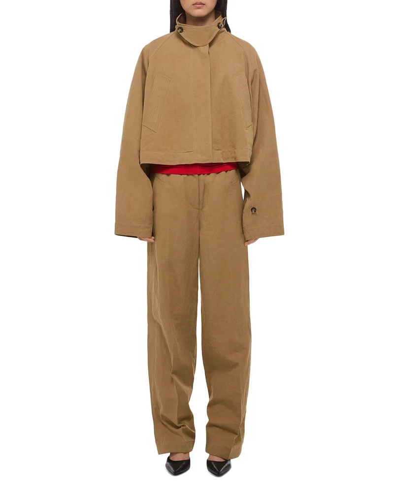 Cropped Sandw Trench Coat