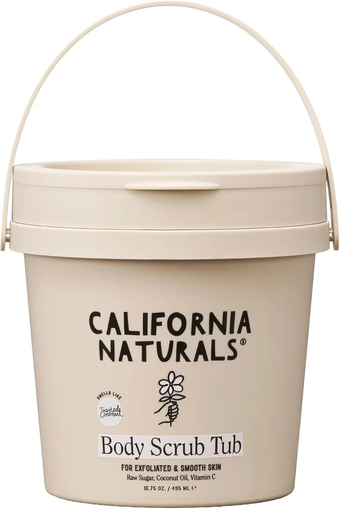 Exfoliating Body Scrub with Coconut Oil, Sugar and Vitamin C in Toasted Coconut