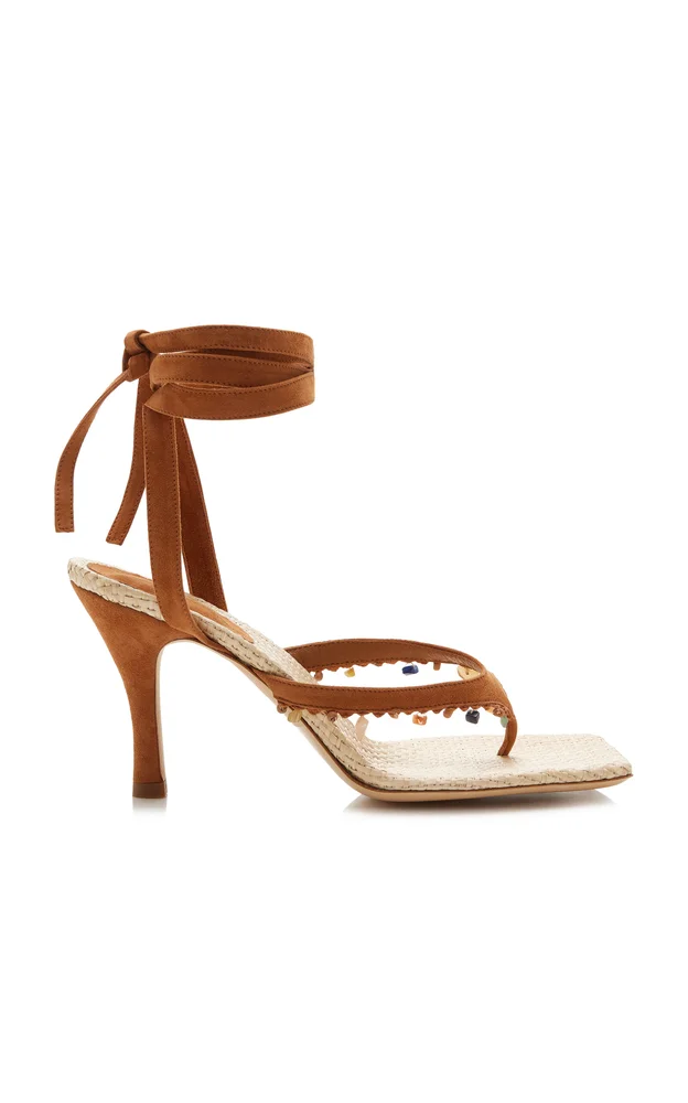 Exclusive La Isla Beach Quartz Raffia Sandals