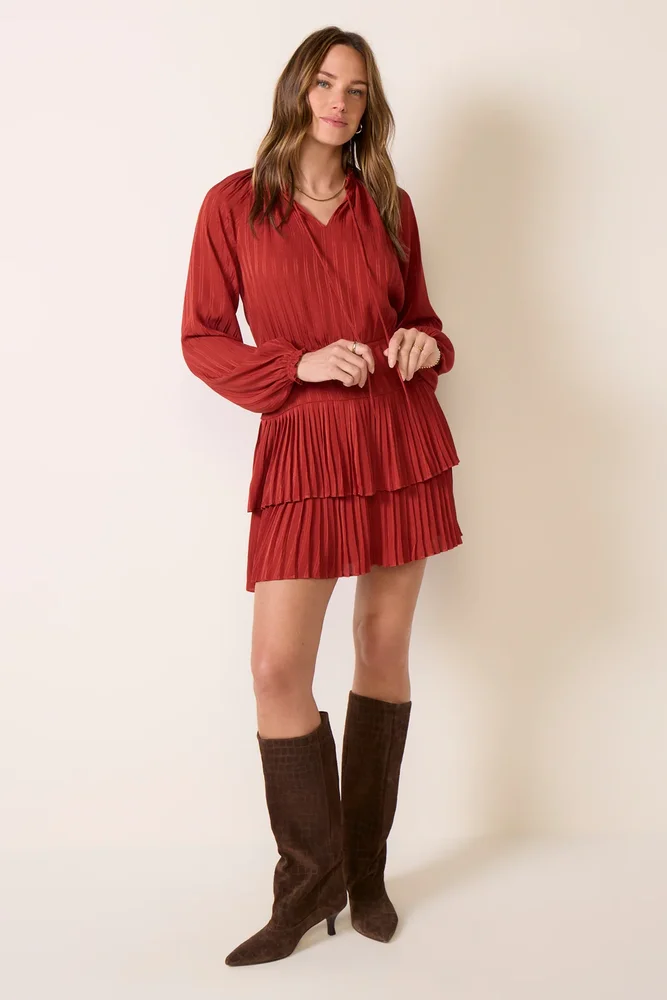 Rue Pleated Mini Dress