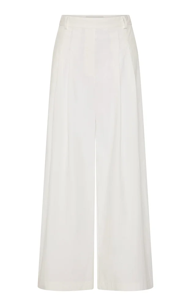 Adjustable Cotton-Blend Palazzo Pants