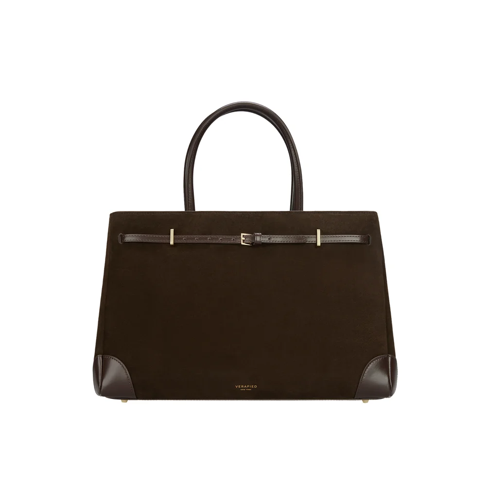 Espresso Suede Book Tote Bag 33