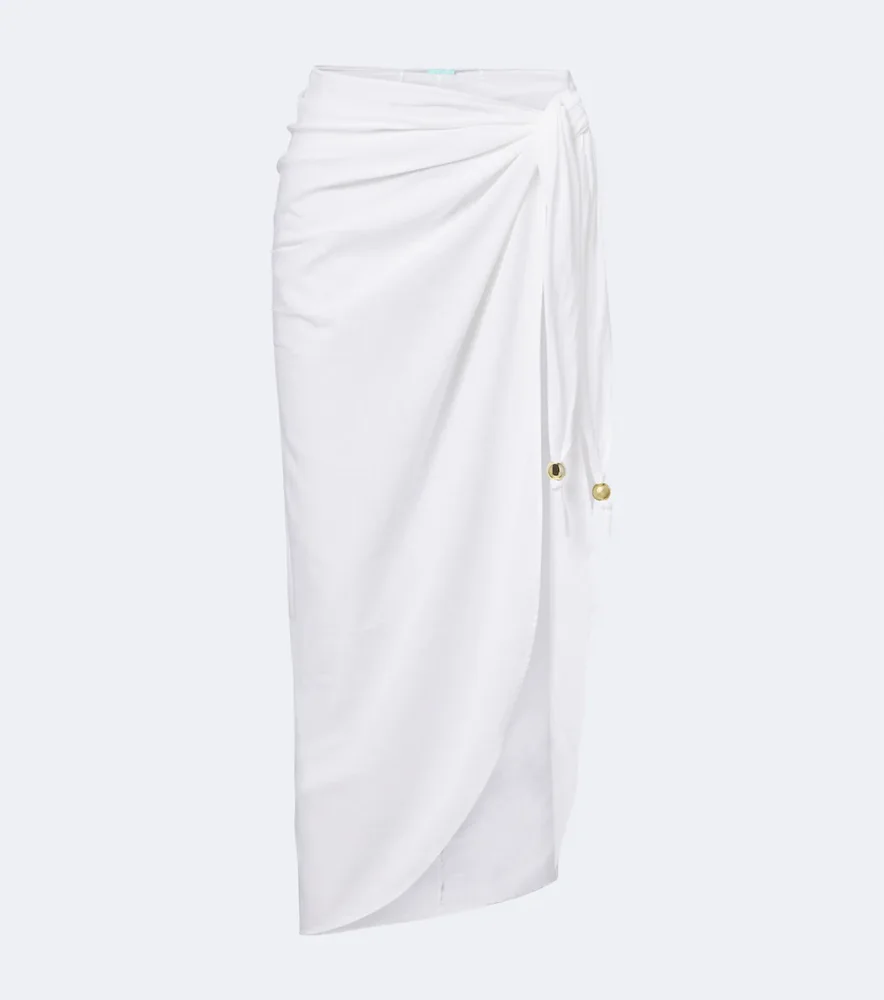Winnie cotton and linen beach cover-up