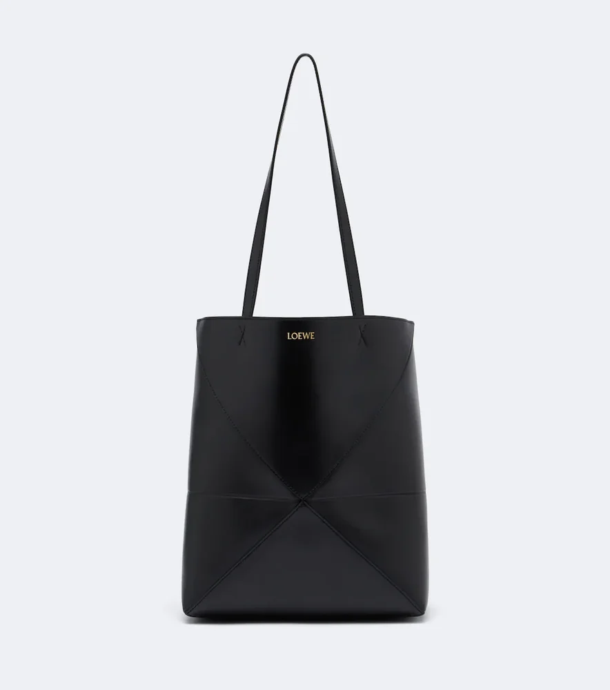 Puzzle Fold Medium leather tote bag