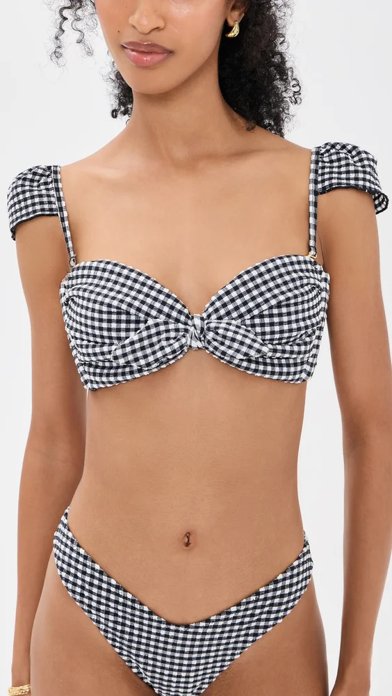 Gingham Cabana Bikini Top