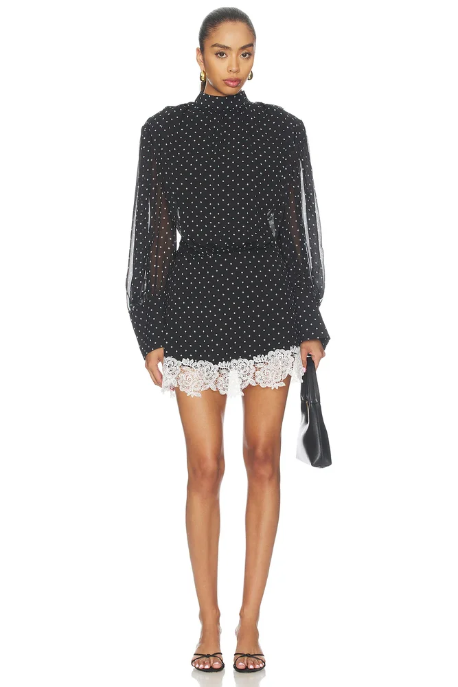 Mini Dress Longsleeve Lace Detail