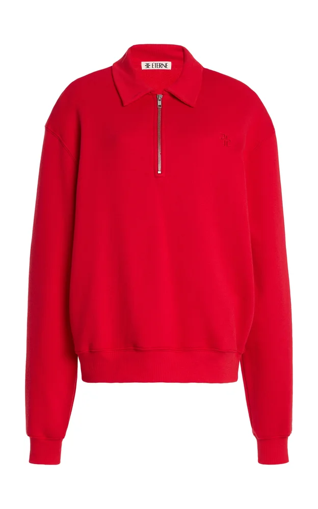 Half-Zip Cotton-Modal Sweatshirt