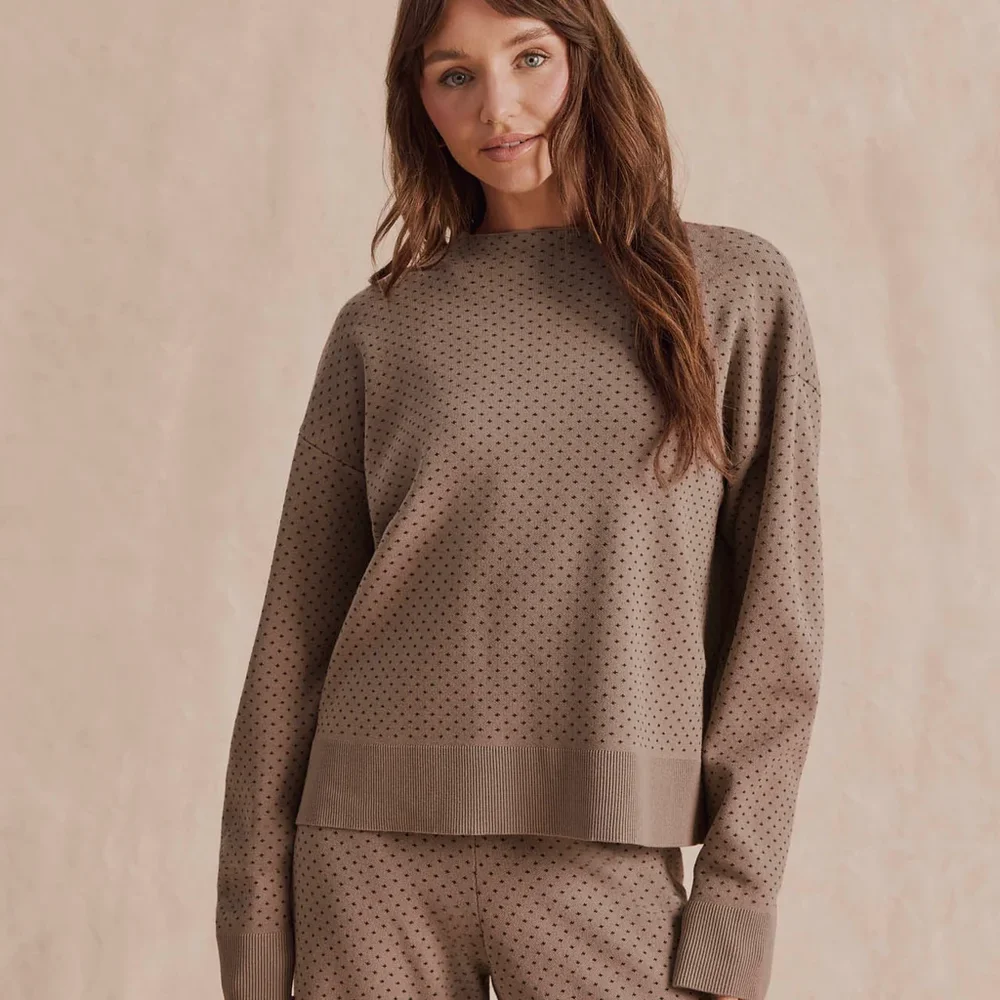Libby Polka Dot Crewneck Sweater