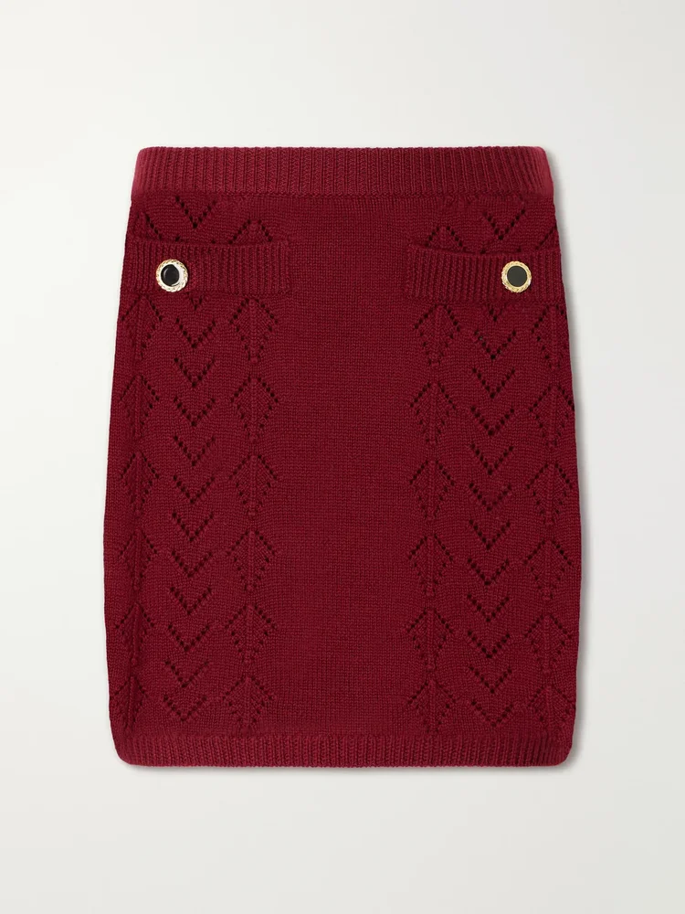 virgin wool mini skirt
