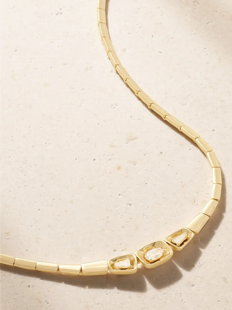 Look 18-karat gold and diamond necklace