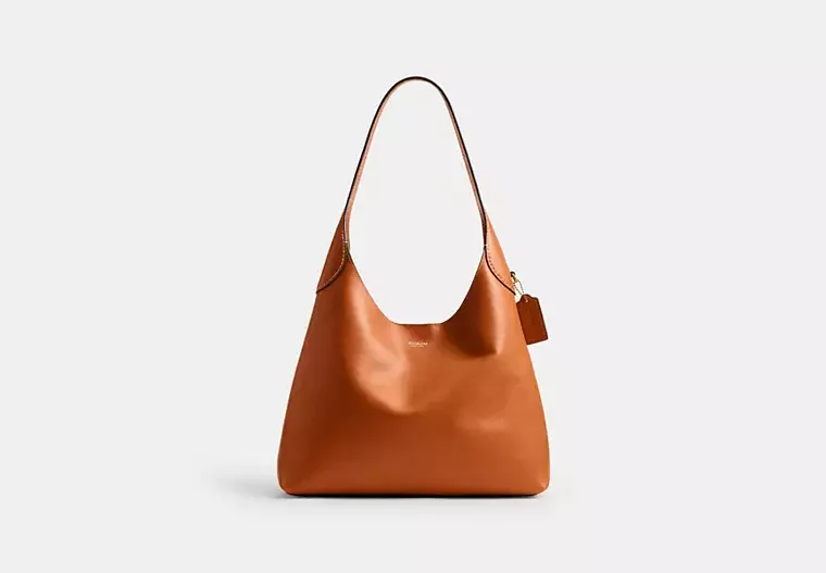 Brooklyn Shoulder Bag 34 in Orange Leather
