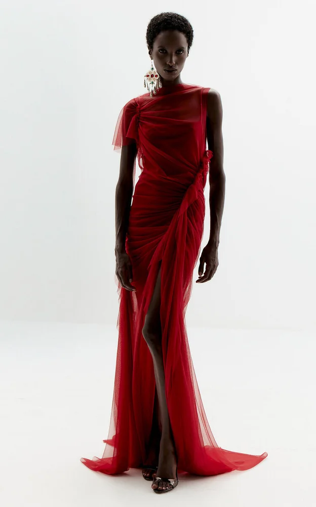 Sapphire Tulle Maxi Dress
