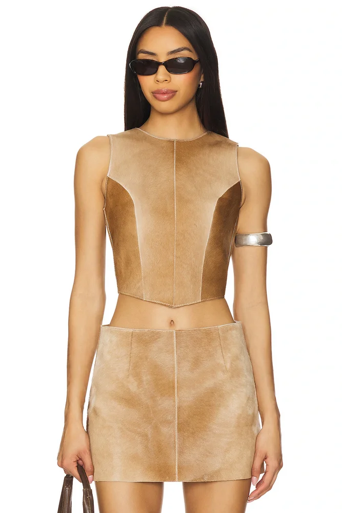 x REVOLVE Sammy Cowhide Top
