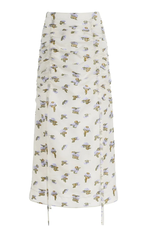 Liora Fil Coupe Organza Midi Skirt