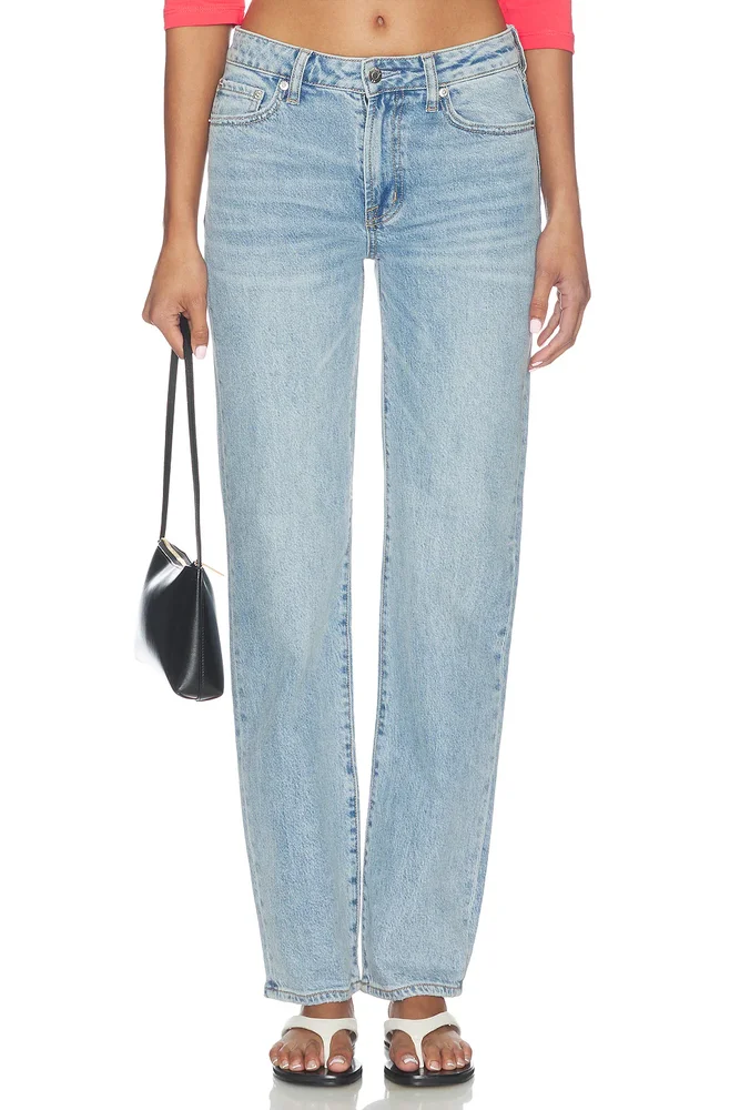 Aleks High Rise Straight Long Jeans