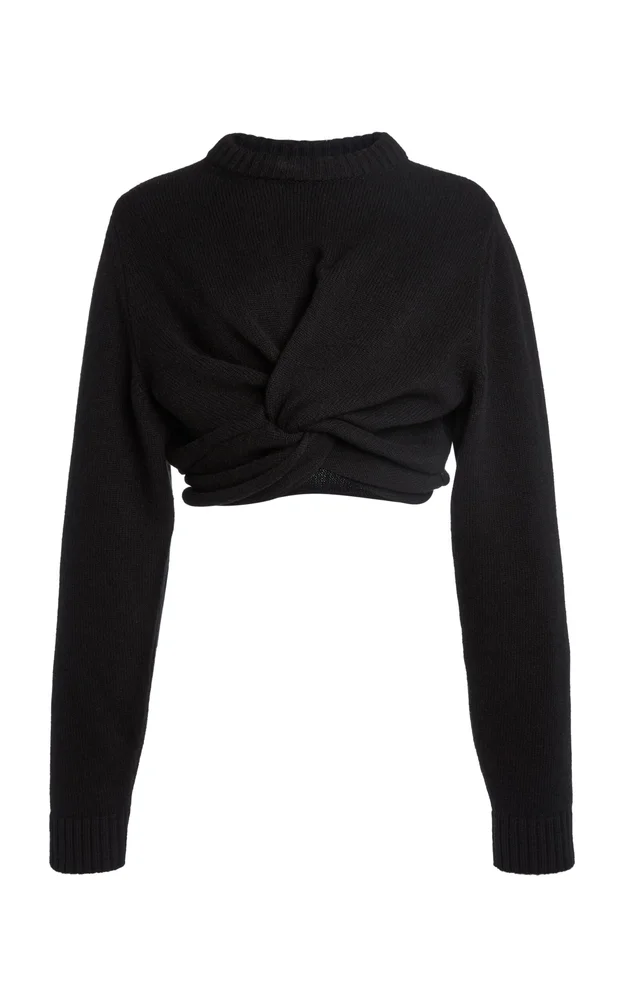Twistfront Wool Top
