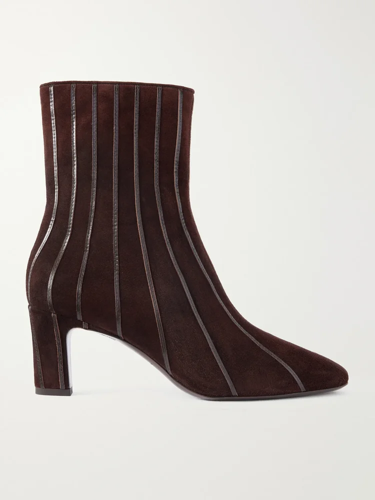 A Fine Line 65 leather-trimmed suede ankle boots