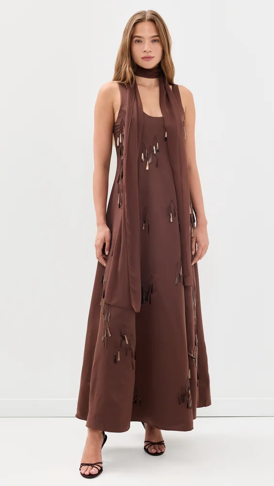 Emilia Chocolate Gown
