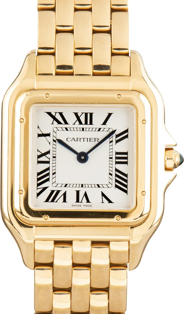 Pre-Owned Panthère de Cartier WGPN0051 Large Model Watch in 18K Yellow Gold