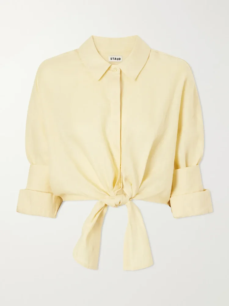 Lisa knotted linen shirt