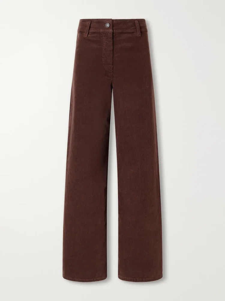 Megan cotton-blend corduroy wide-leg pants