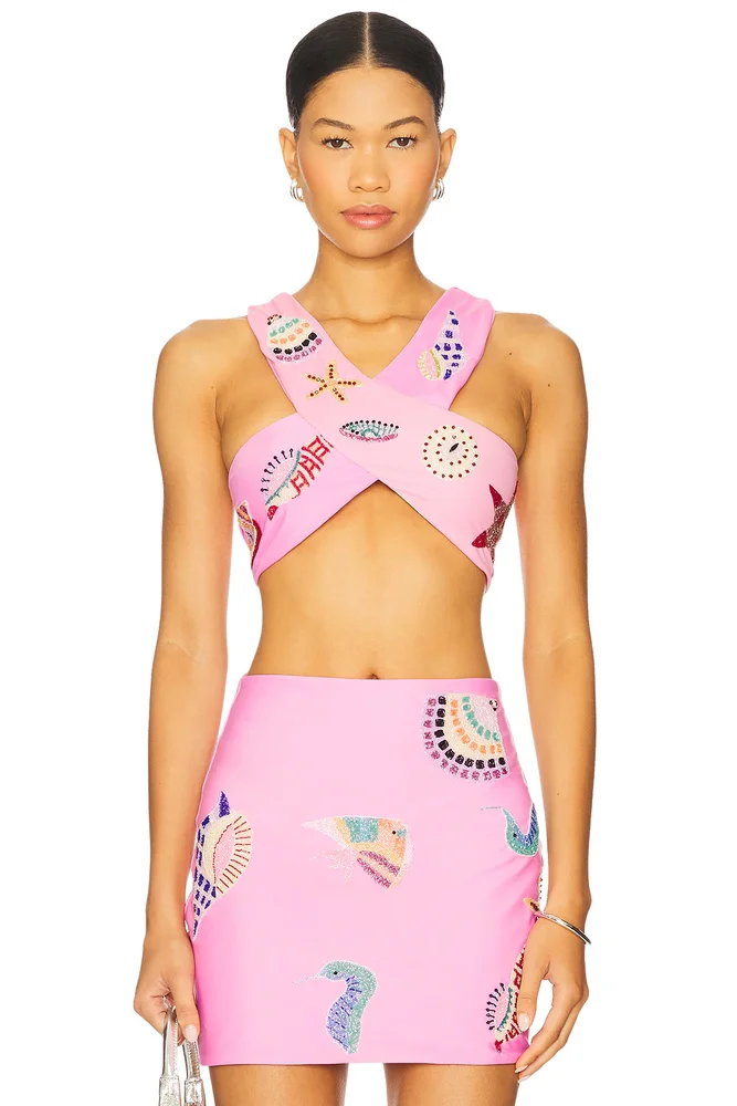 Shell Hand Beaded Top