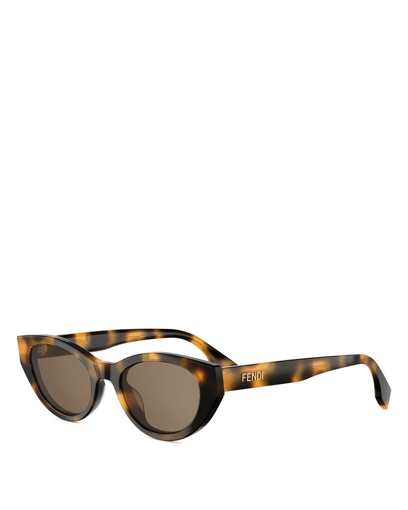 Lettering Oval Sunglasses, 51mm