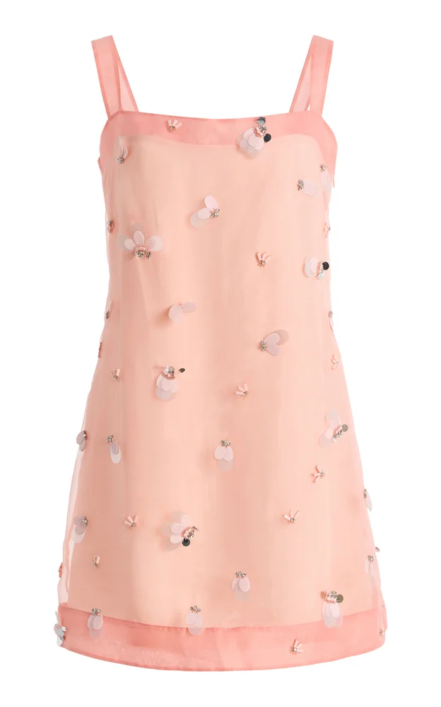 Sumi Embellished Silk Mini Dress