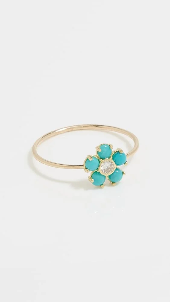 18k Large Flower Ring