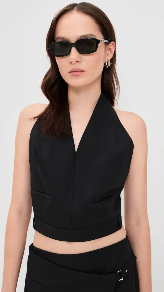 Upside Down Wool Halter Top