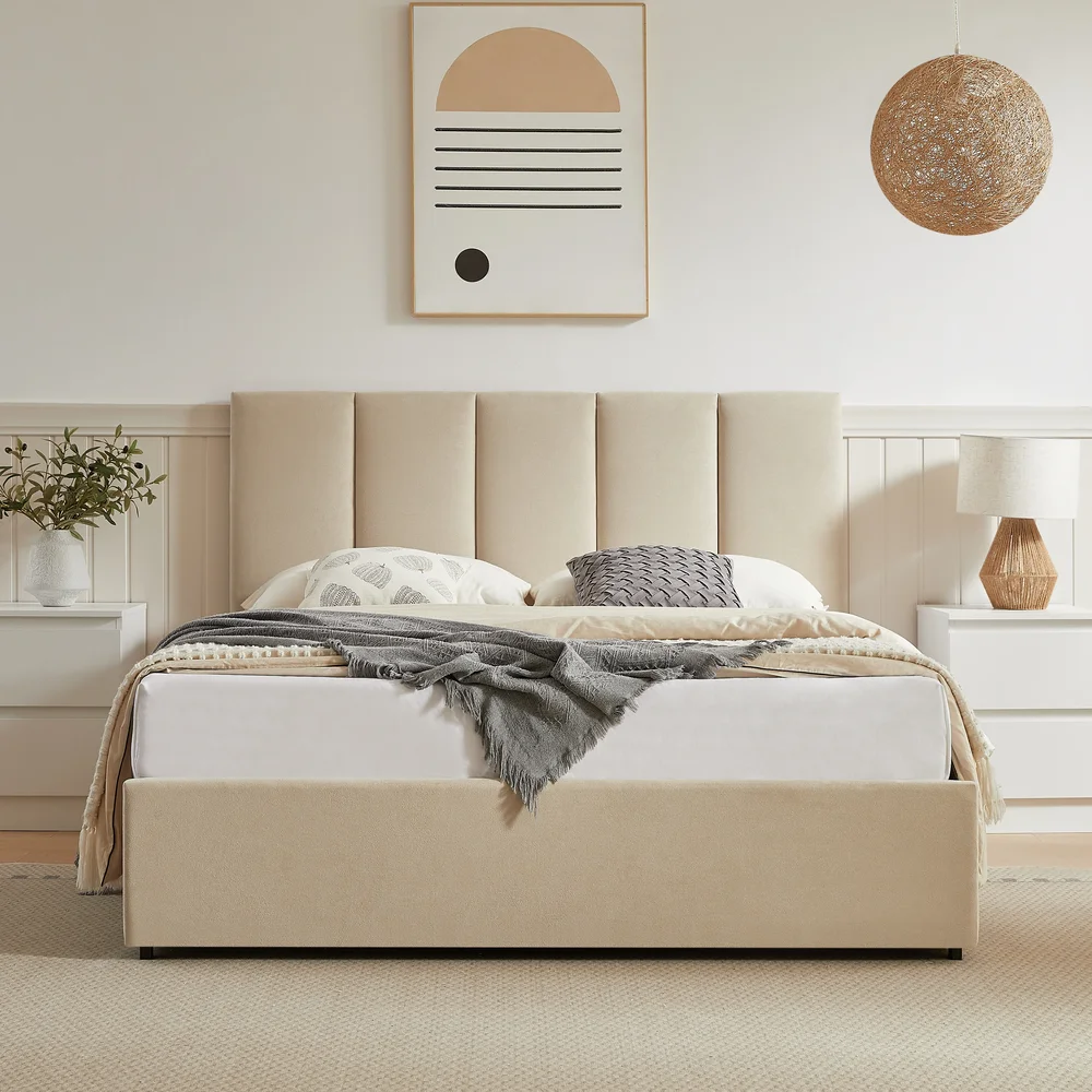 Coletti Upholstered Platform Storage Bed with 4 Drawers