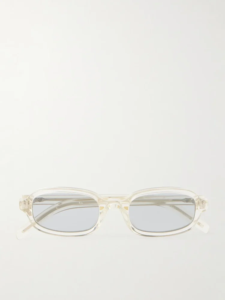 Rectangular-frame acetate sunglasses