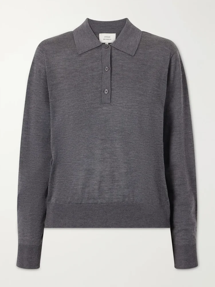 Miles cashmere polo sweater