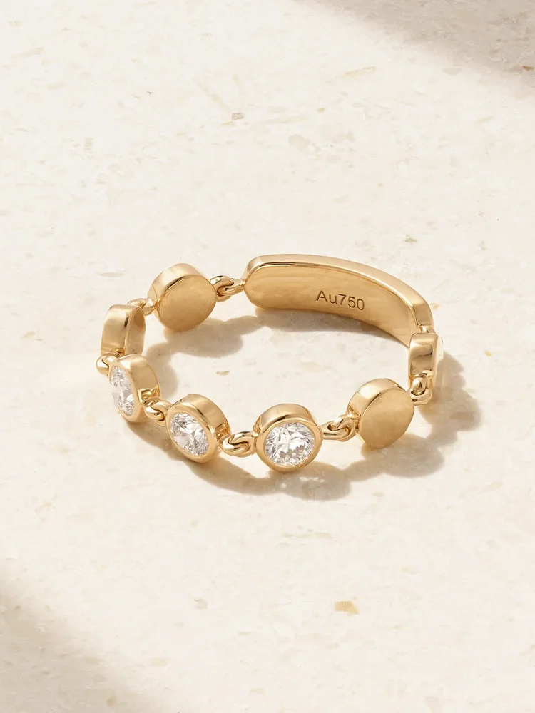 D-Vibes Medium 18-karat gold diamond ring