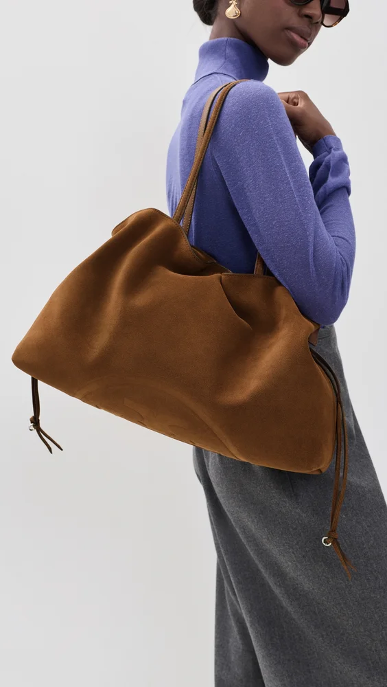 Ella Suede Drawstring Tote