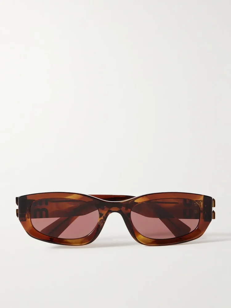 Miu Miu Glimpse Cat-Eye Tortoiseshell Acetate Sunglasses