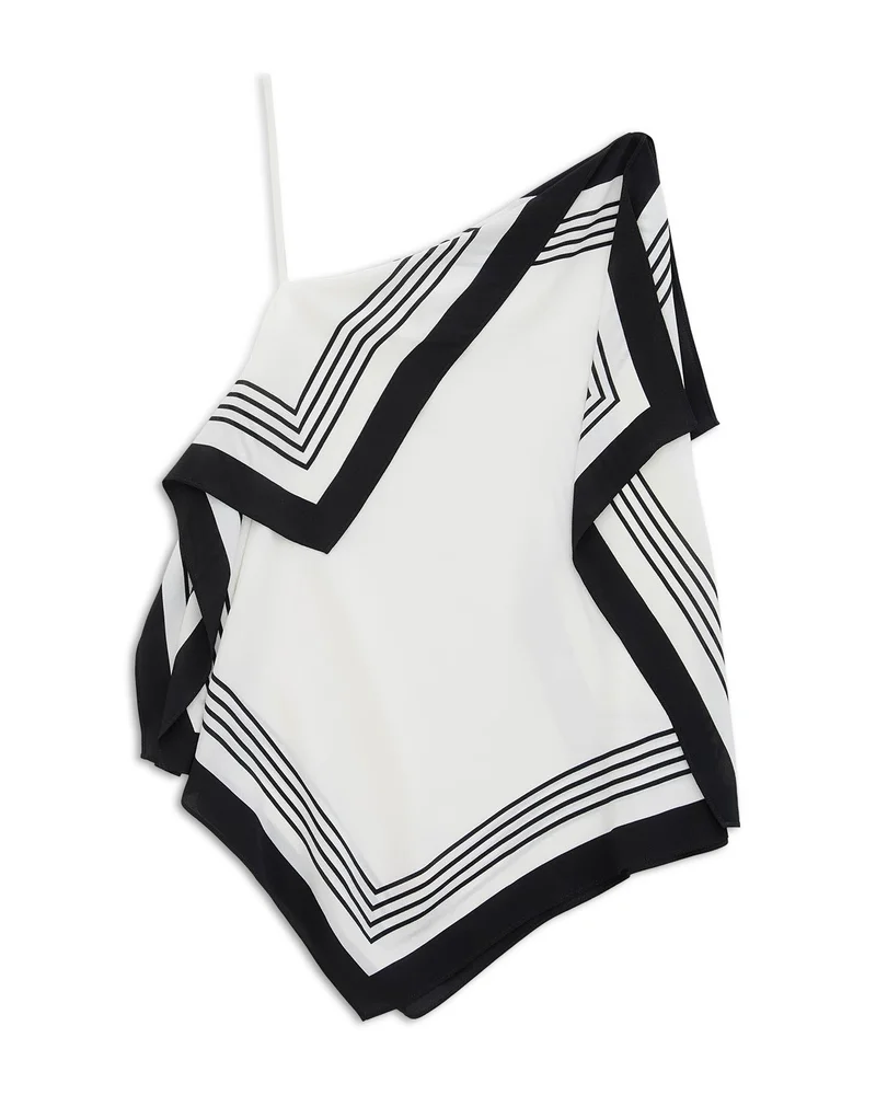 Border Print Scarf Top