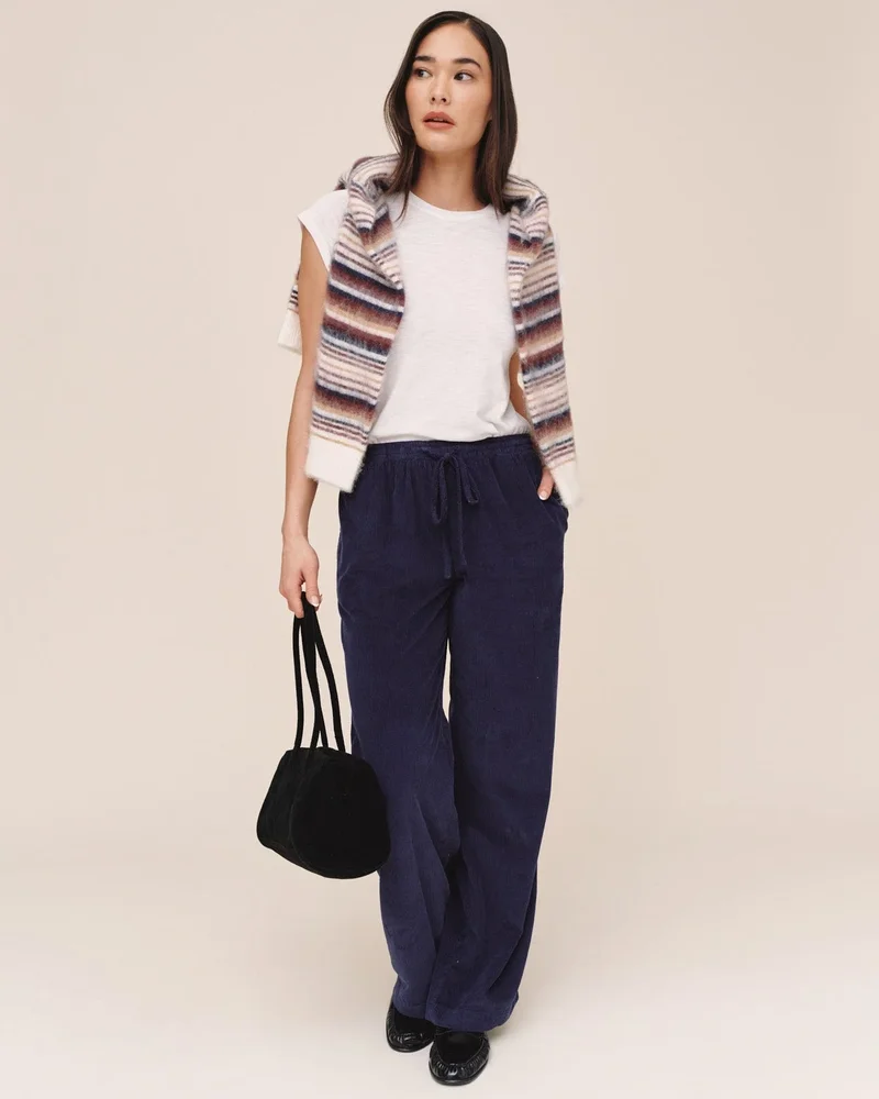 Corduroy Drawstring Pant - Twilight