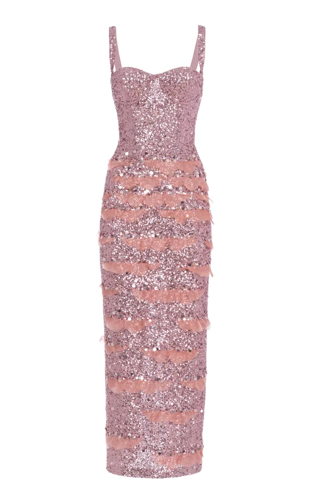 Bustier Embellished Maxi Dress