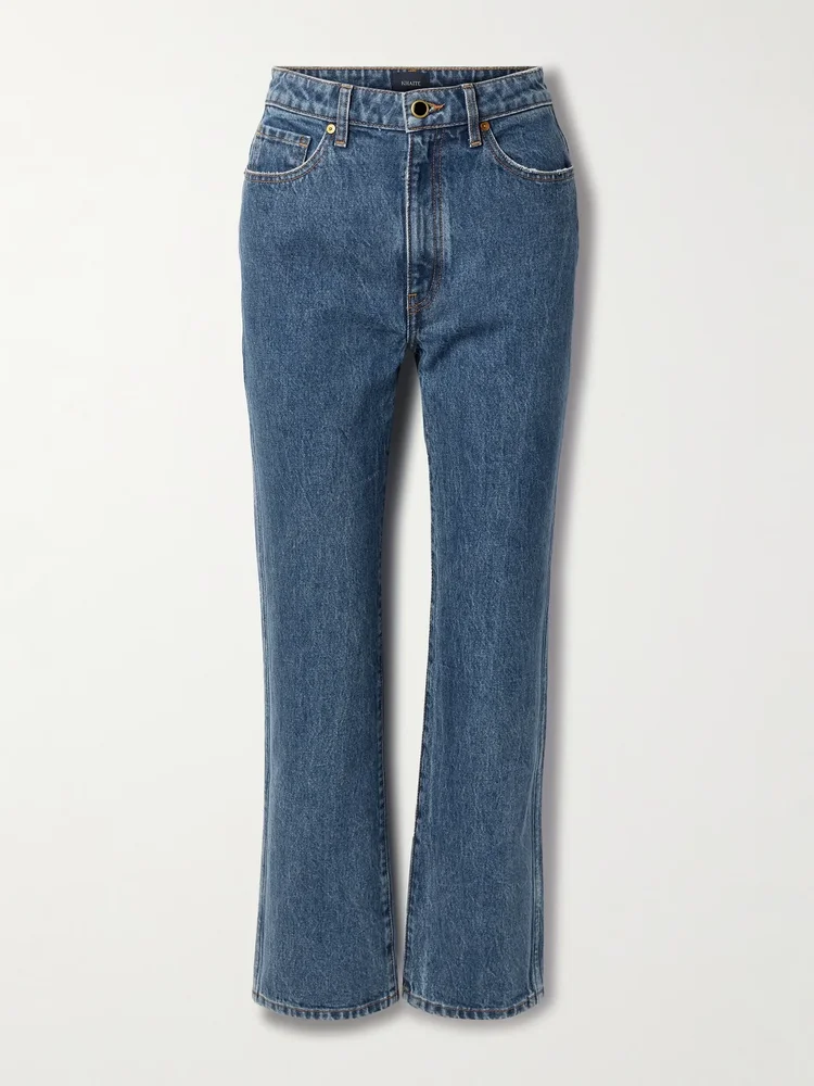 Abigail cropped high-rise straight-leg jeans