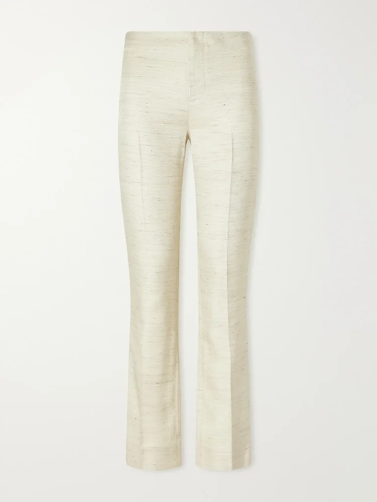 Lilian twill straight-leg pants