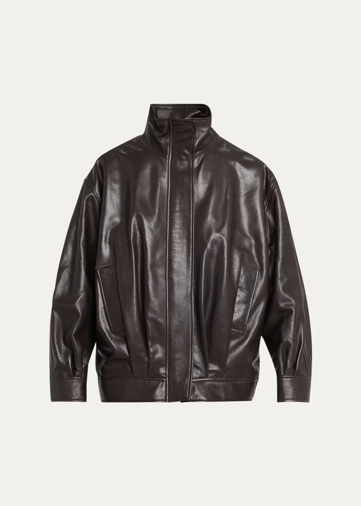 Paula Oversized Leather Jacket