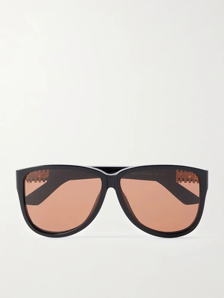 Miu Miu D-Frame Acetate Sunglasses in Black