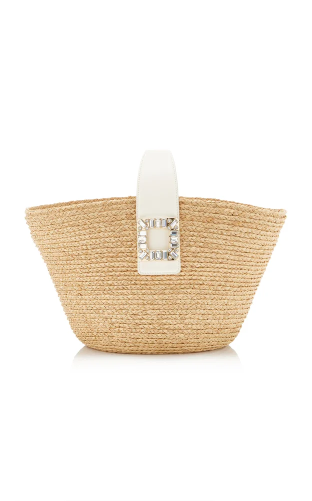 Viv Skate Raffia Top Handle Bag