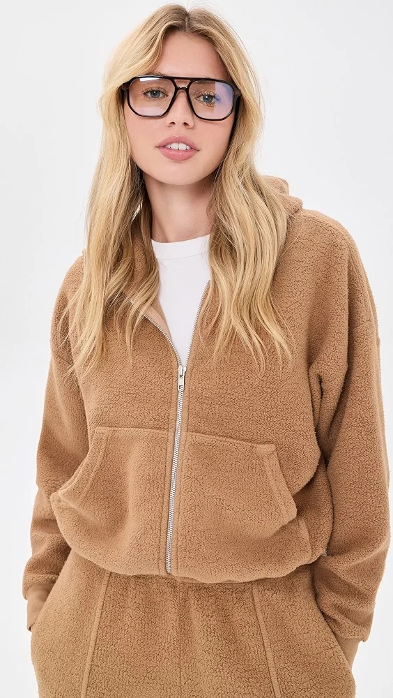 Rosie Reversed Zip-Up Hoodie