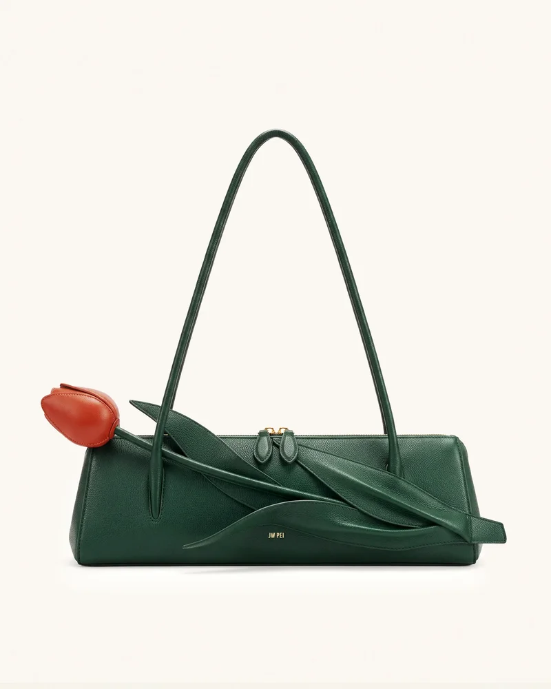 Nova Flower Shape Shoulder Bag - Forest Green